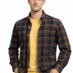 Vintage Viyella Men’s Multicolor Plaid Button-Down Shirt - made in Canada